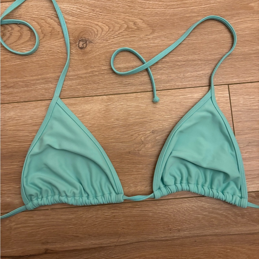 Light blue triangle Bikini Top
